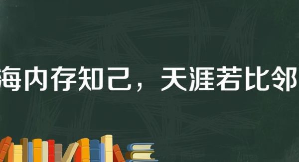 海内存知己 天涯若比邻 海内存知己暗示男女关系