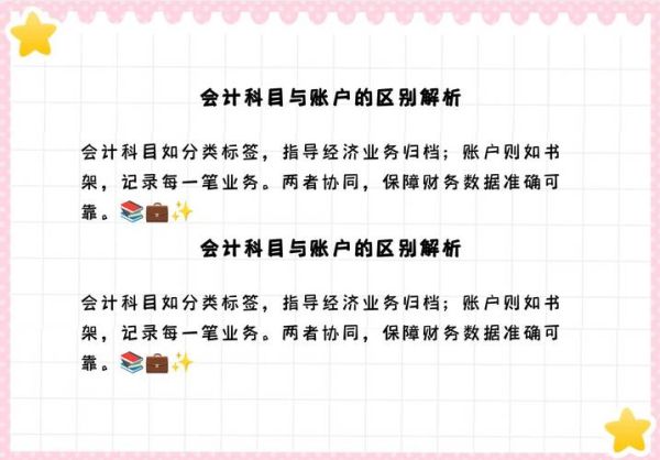 会计科目和账户之间的区别在于:会计科目和账户之间的区别在于什么
