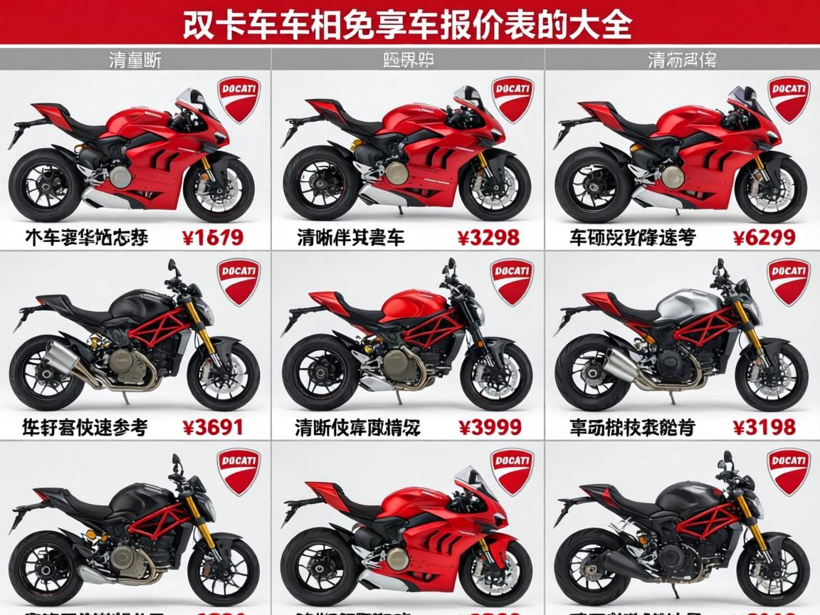 杜卡迪各车型报价，杜卡迪报价表大全