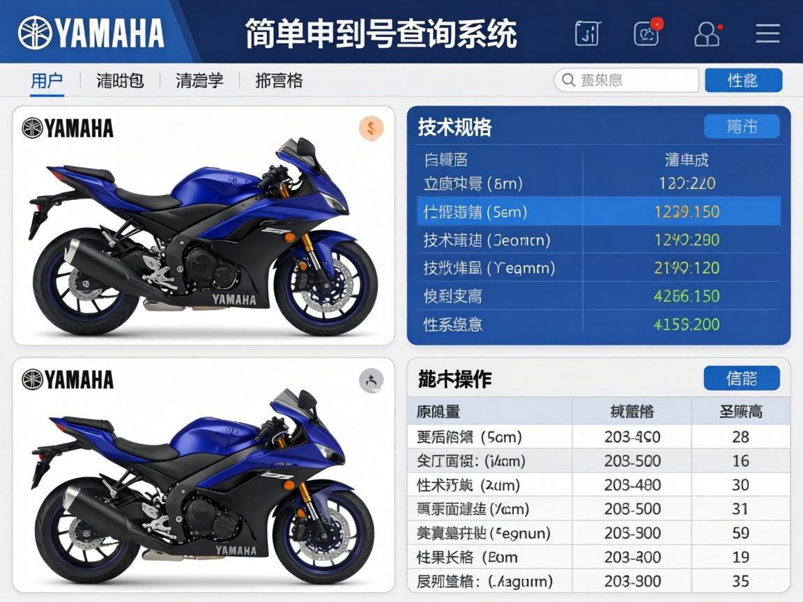 雅马哈摩托车型号查询，雅马哈型号查询系统